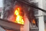Hà Nội: Lửa bùng dữ dội tại ngôi nhà 7 tầng trên đường Lĩnh Nam