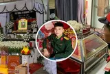 Người thân khóc nghẹn trong tang lễ Thượng úy Lê Văn Thắng (Sao Nhập Ngũ) tại Nghệ An
