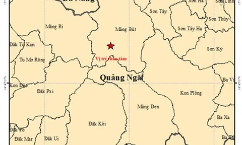Ngày mùng 5 Tết, tỉnh Quảng Ngãi xảy ra liên tiếp 6 trận động đất