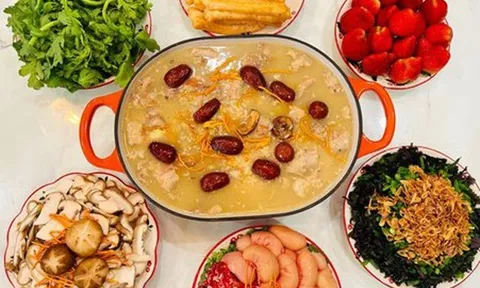 "Giải cứu" bánh chưng sau tết bằng nồi lẩu cháo thơm ngon, lạ miệng