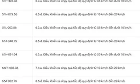 36 chủ xe có biển số sau nhanh chóng nộp phạt nguội theo Nghị định 168: Vi phạm cùng 1 lỗi có mức phạt lên tới 22 triệu đồng