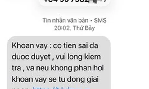 Tài khoản phát sinh 2 giao dịch 1.620.000 đồng, người phụ nữ nhận tin nhắn thông báo: "Khoản vay đã được giải ngân"