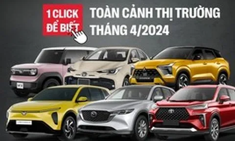 Doanh số ô tô tháng 4/2026: Toyota Veloz Cross bất ngờ dẫn đầu nhóm xe xăng dầu, VinFast áp đảo chiếm trọn 5 vị trí top đầu