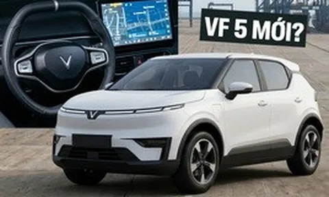 Lộ xe lạ trông như VinFast VF 5 mới: Đuôi khác biệt, vô-lăng vát 2 đáy thể thao, màn hình lớn hơn hẳn