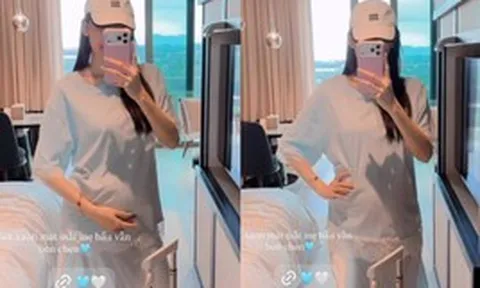 Không còn che giấu, Á hậu Việt khoe bụng bầu rõ mồn một với doanh nhân kín tiếng