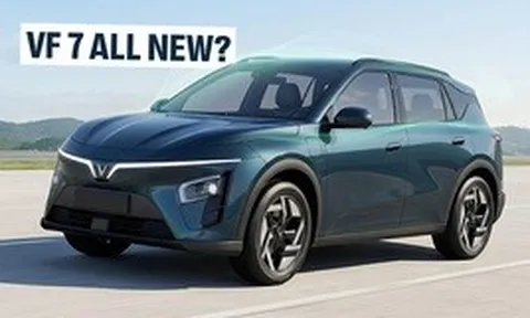 Lộ hình ảnh SUV VinFast mới lạ: Mặt trước như VF 7 nhưng dáng khác, ca-pô gân guốc hơn, tay nắm cửa mới, mâm như MPV 7