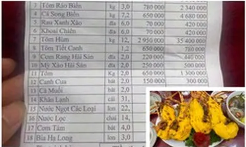 Hóa đơn bữa ăn hơn 50 triệu đồng ở Quảng Ninh gây sốc: Chủ nhà hàng lên tiếng về 12 con tôm hùm
