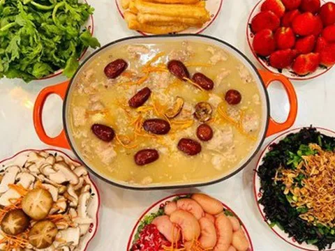 "Giải cứu" bánh chưng sau tết bằng nồi lẩu cháo thơm ngon, lạ miệng