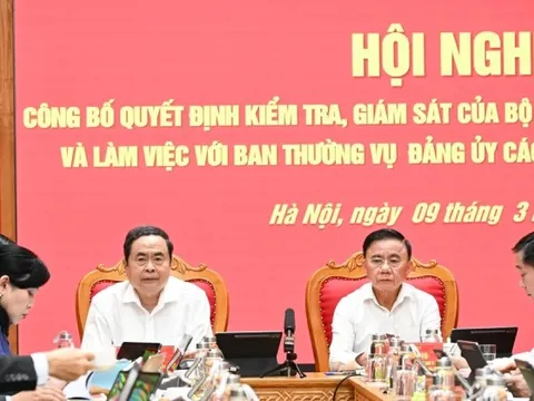 Công bố quyết định kiểm tra, giám sát của Bộ Chính trị, Ban Bí thư