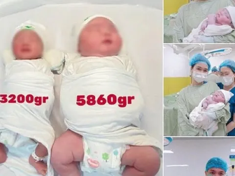 Hy hữu bé trai chào đời nặng gần 6 kg