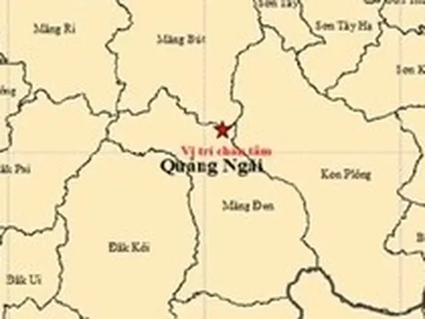 Động đất cách tâm chấn 80 km rung lắc nhiều nơi ở Quảng Ngãi