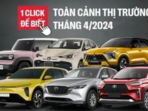 Doanh số ô tô tháng 4/2026: Toyota Veloz Cross bất ngờ dẫn đầu nhóm xe xăng dầu, VinFast áp đảo chiếm trọn 5 vị trí top đầu