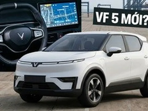 Lộ xe lạ trông như VinFast VF 5 mới: Đuôi khác biệt, vô-lăng vát 2 đáy thể thao, màn hình lớn hơn hẳn
