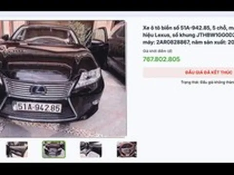 Hạ giá 2 xe sang của bà Trương Mỹ Lan để đấu giá lại