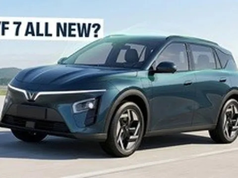 Lộ hình ảnh SUV VinFast mới lạ: Mặt trước như VF 7 nhưng dáng khác, ca-pô gân guốc hơn, tay nắm cửa mới, mâm như MPV 7