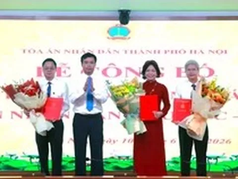 Hà Nội: Bổ nhiệm 3 Chánh án Tòa án nhân dân khu vực