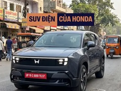 SUV điện Honda 0 Alpha lăn bánh trên đường phố: Kiểu dáng gây tranh cãi, màn hình giải trí to như xe Trung Quốc, dễ ra mắt năm sau