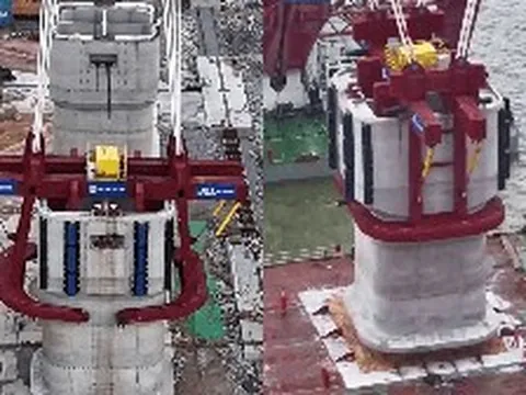 Phát hiện khối bê tông 1.540 tấn được 'nhấc bổng' lên không trung, chuẩn bị mở tuyến đường thủy rút ngắn 560 km